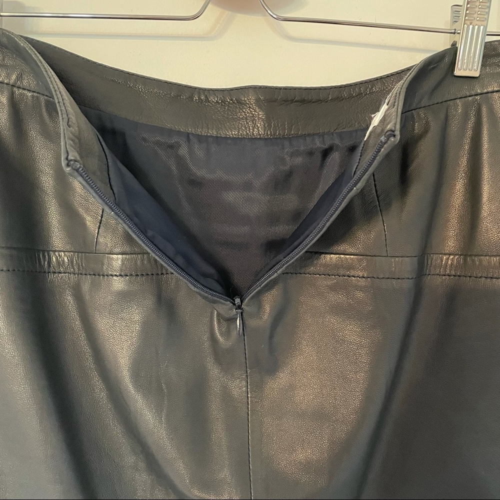 Paper Denim & Cloth Lambskin Leather Pencil Skirt - Picture 12 of 14